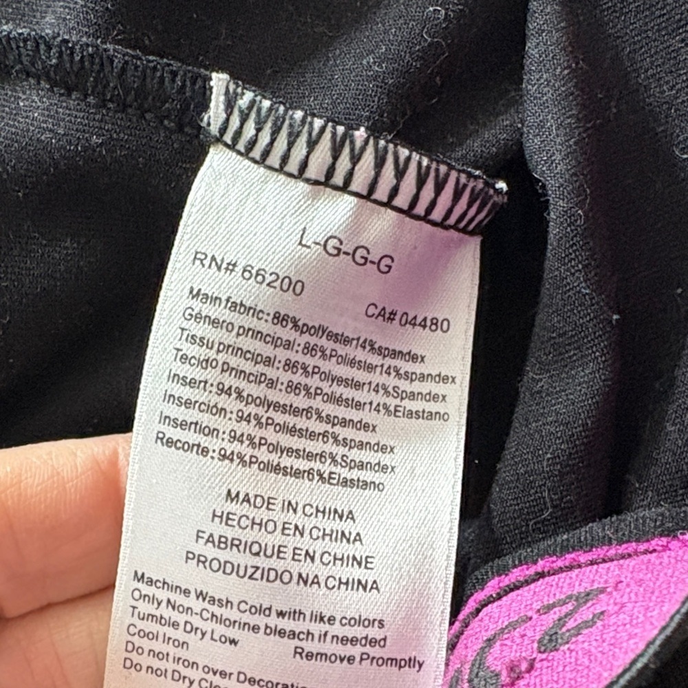 Bundle of French Laundry Black Leggings & ASICS Black & Purple Leggings Size L - Picture 7 of 10